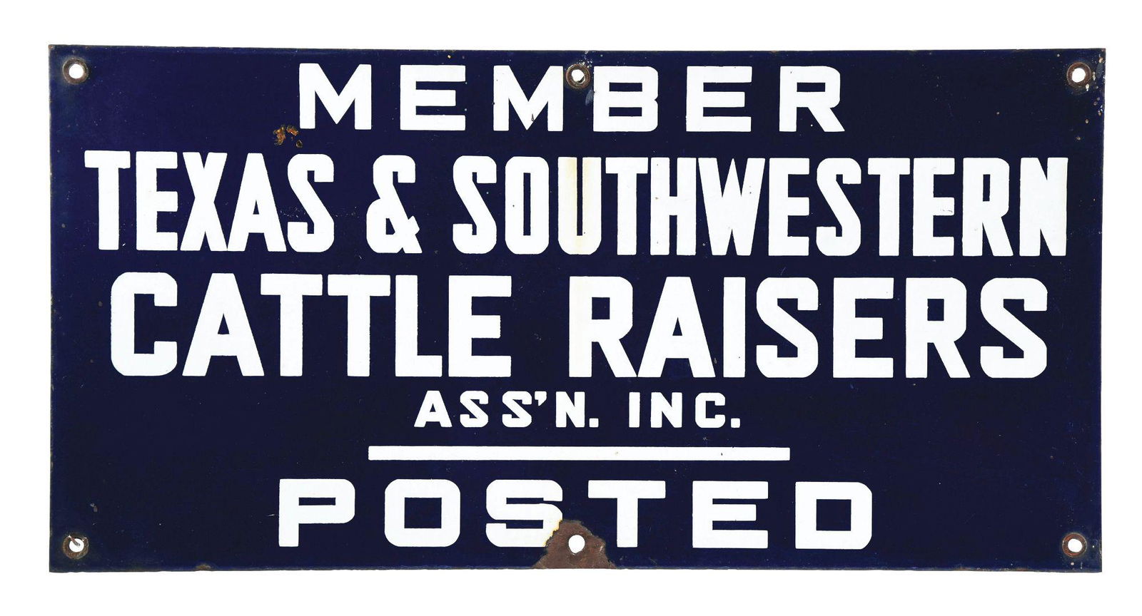 CATTLE RAISERS SIGN. (1 of 2)