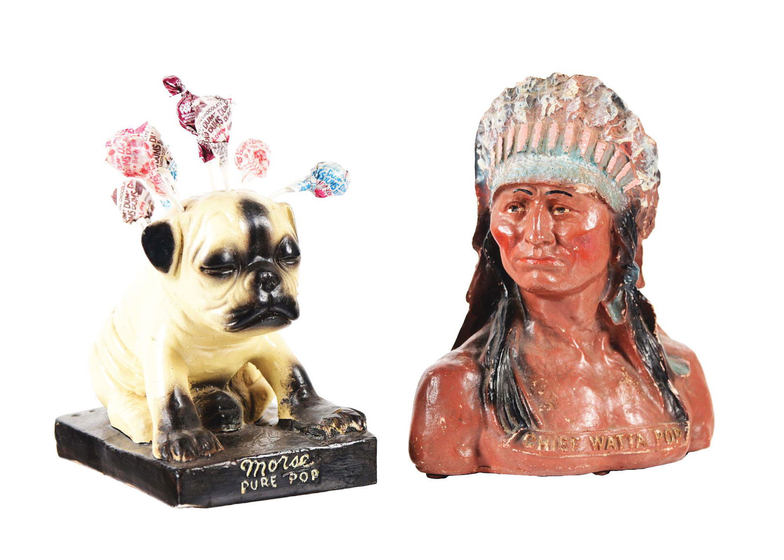 LOT OF 2: FIGURAL POINT OF SALE DISPLAYS. (1 of 4)