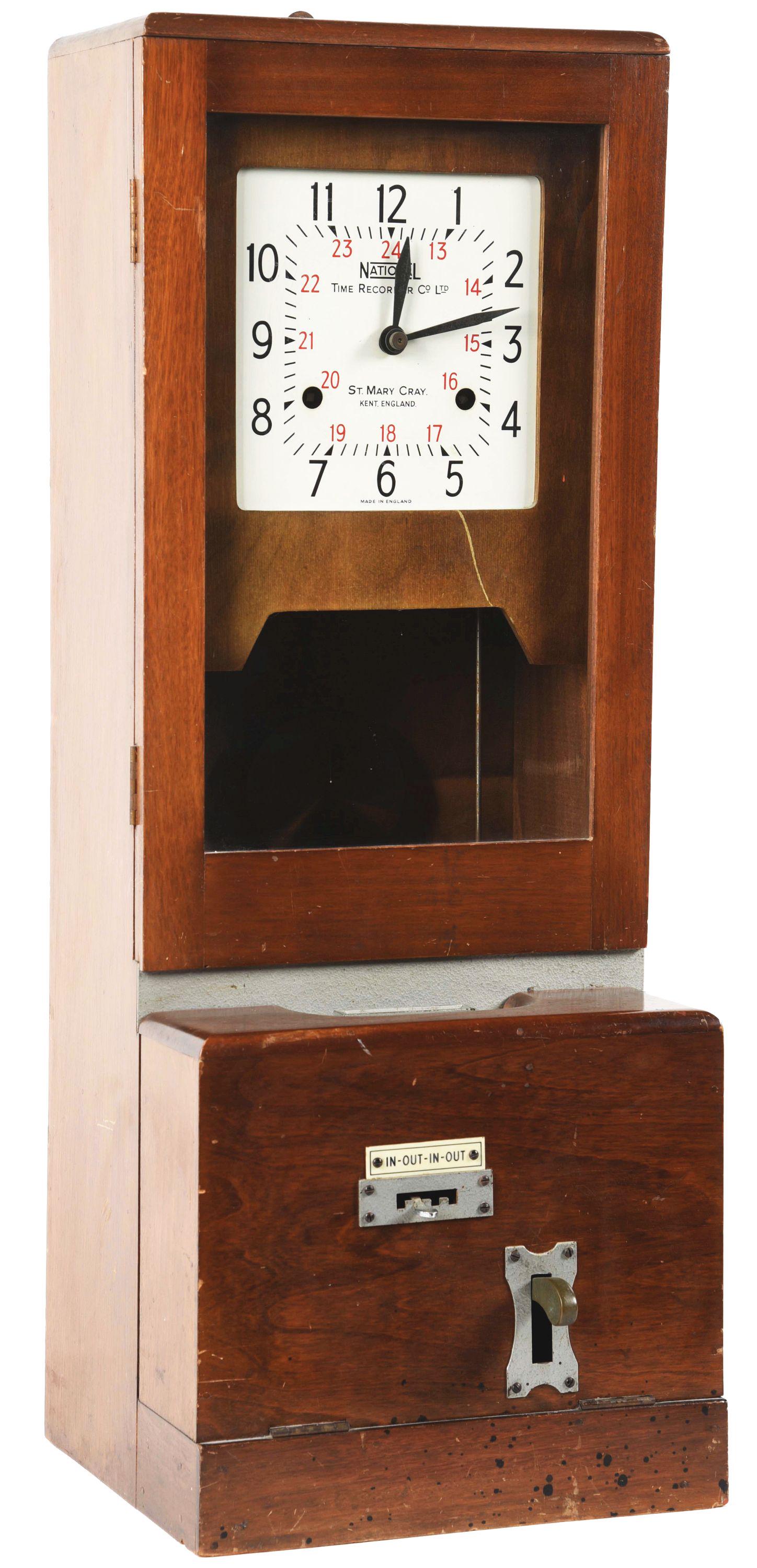 NATIONAL TIME RECORDER TIME CLOCK. (1 of 5)