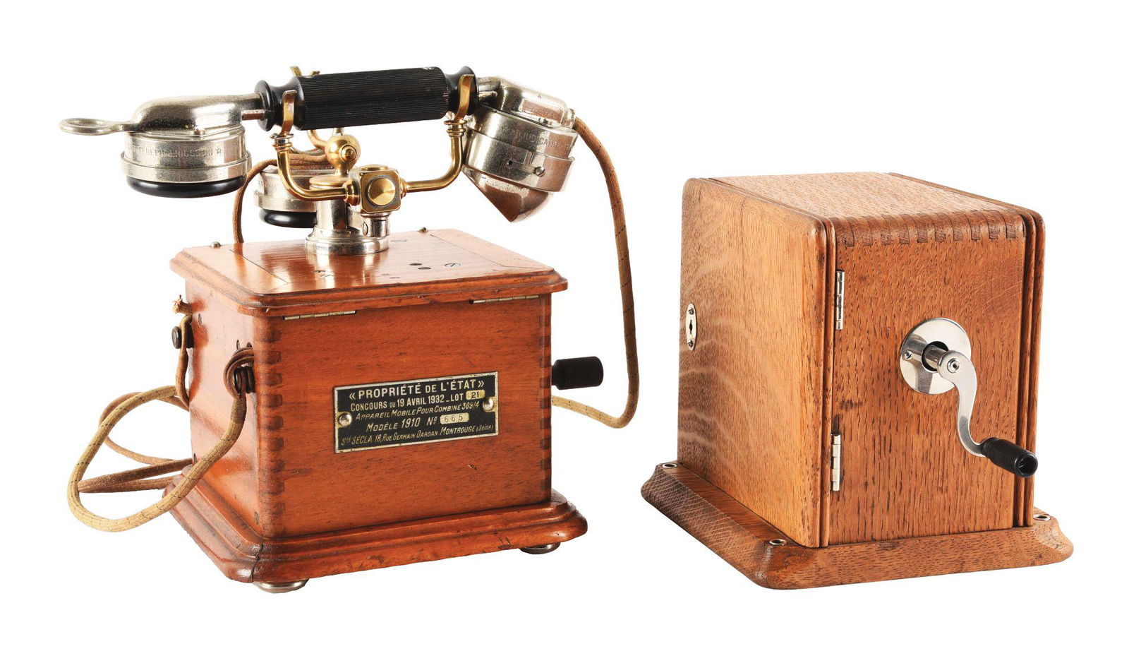 VERY EARLY FRENCH TELEPHONE. (1 of 9)