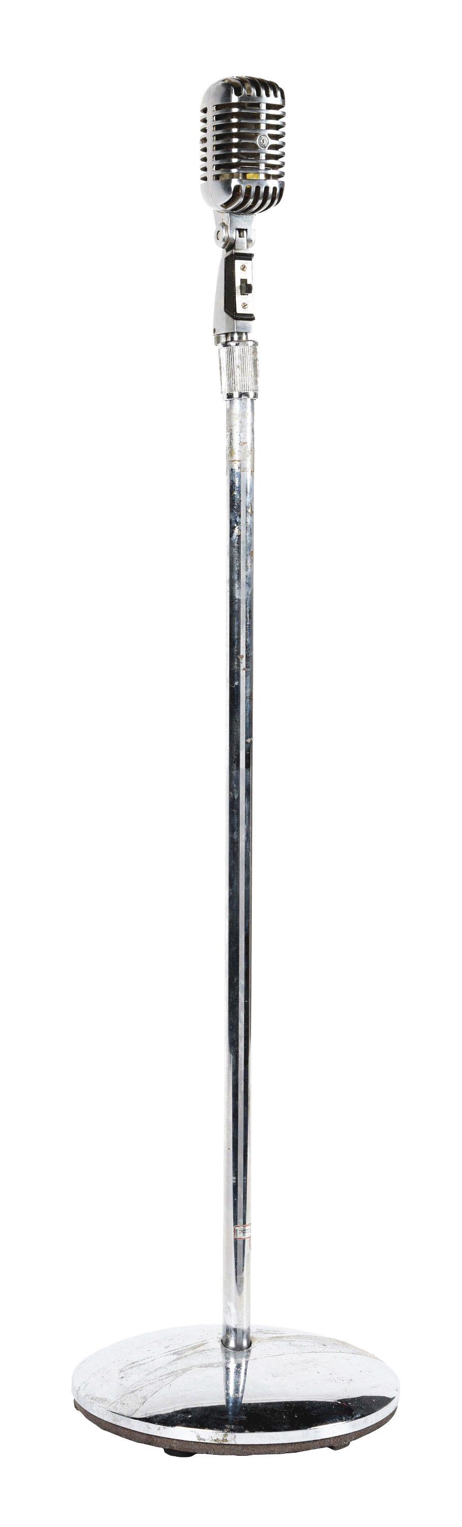 SHURE MICROPHONE WITH STAND. (1 of 9)