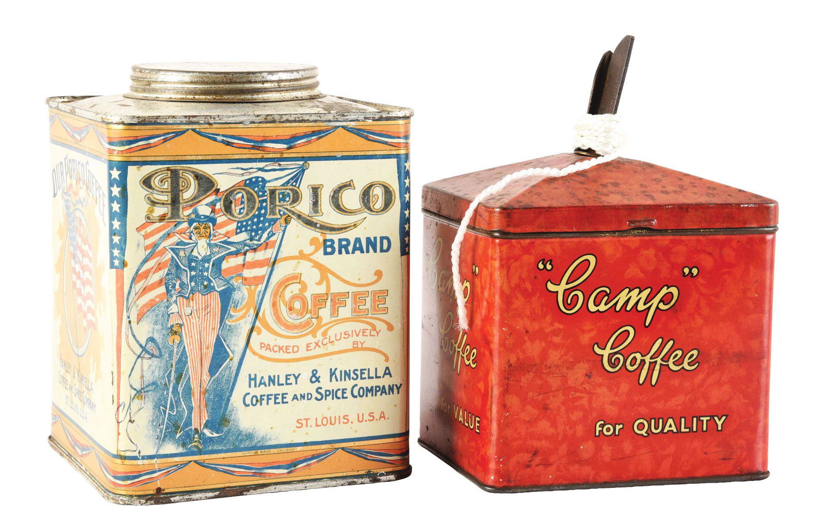 LOT OF 2: COFFEE TINS. (1 of 4)