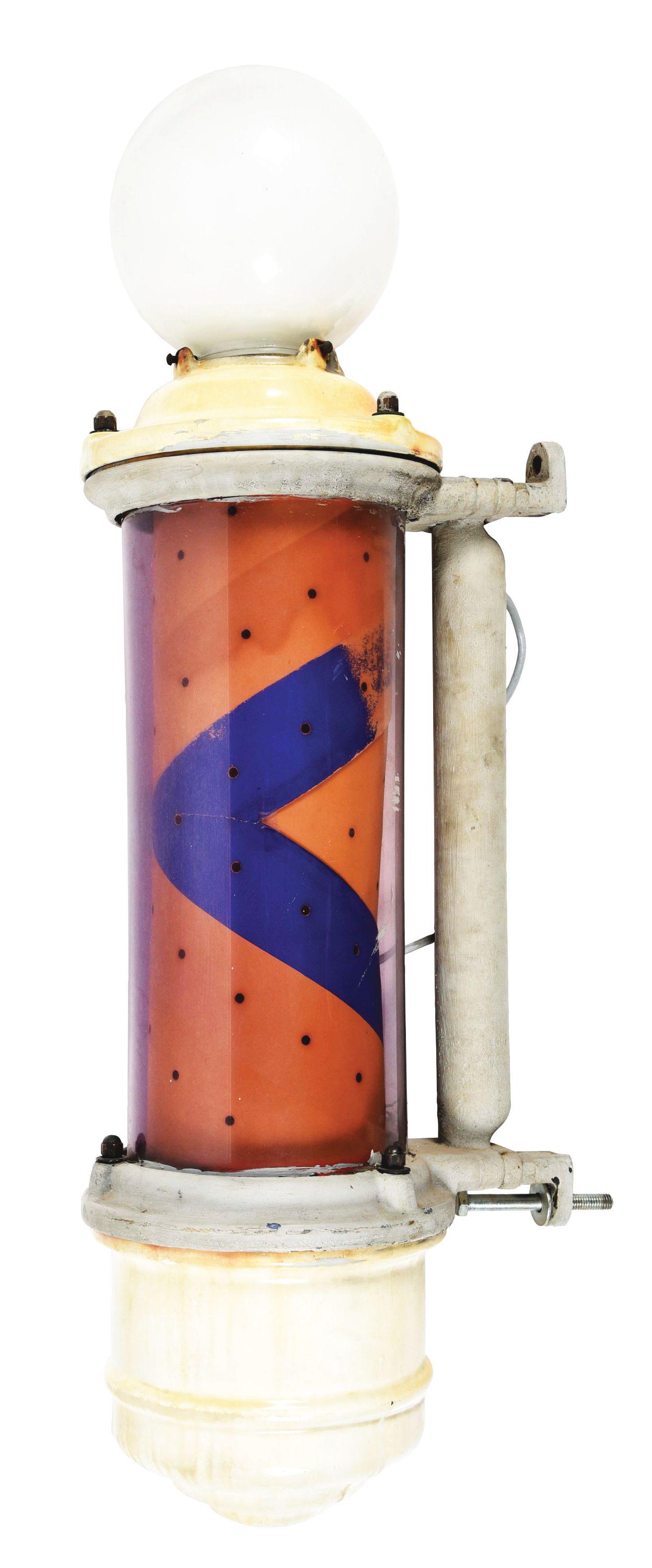 CAST IRON BARBER POLE. (1 of 4)