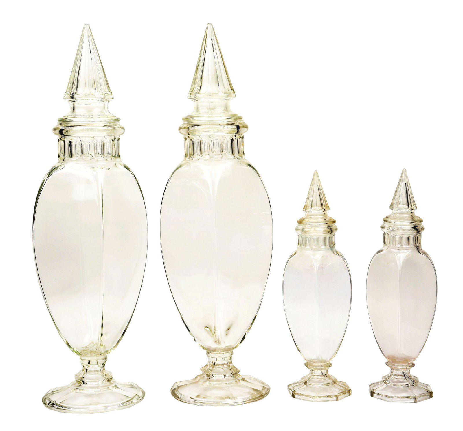 LOT OF 4: CANDY JARS. (1 of 9)