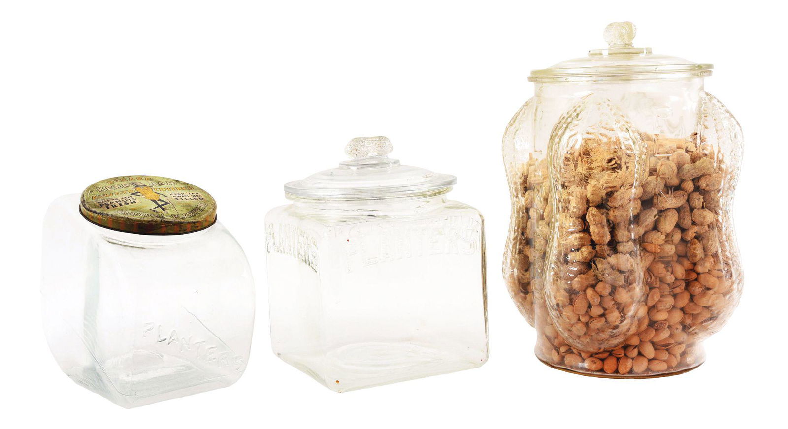 LOT OF 3: PLANTERS PEANUT JARS. (1 of 4)