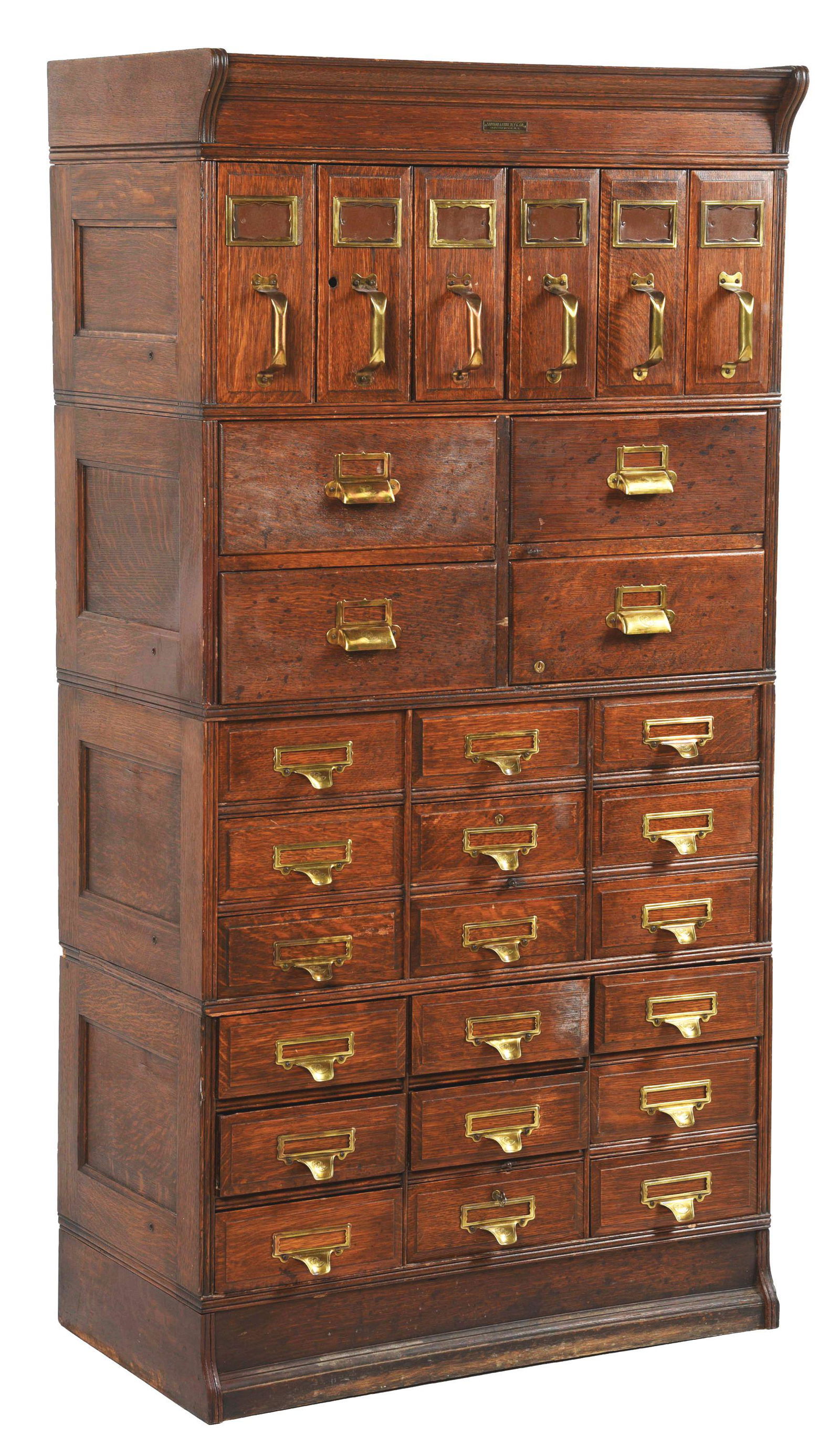 FANTASTIC OAK STACKING FILE CABINET. (1 of 8)