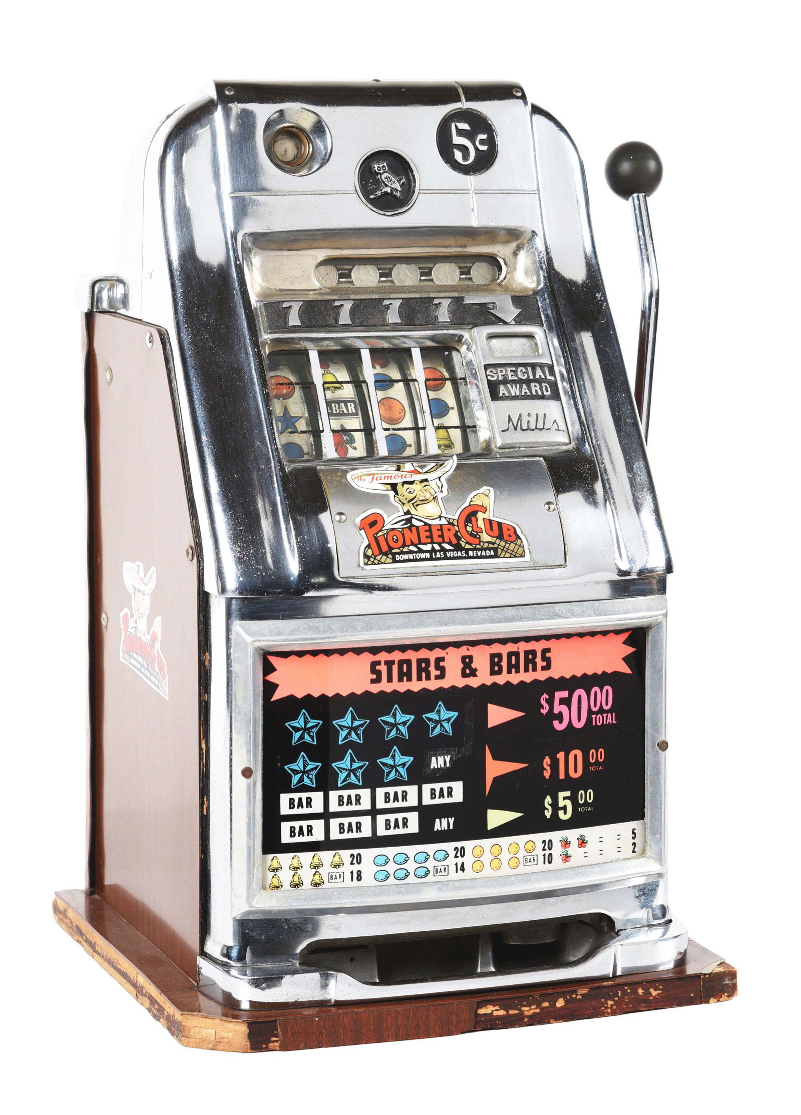 5¢ MILLS BELL-O-MATIC 777 SLOT MACHINE. (1 of 5)