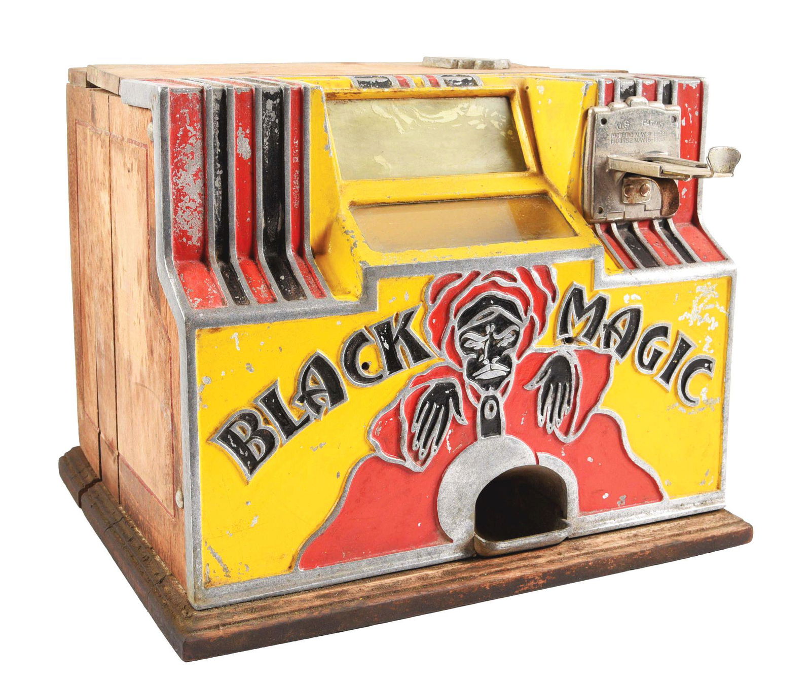 5¢ ROCK-OLA BLACK MAGIC DICE TRADE STIMULATOR CASE AND CASTING. (1 of 5)