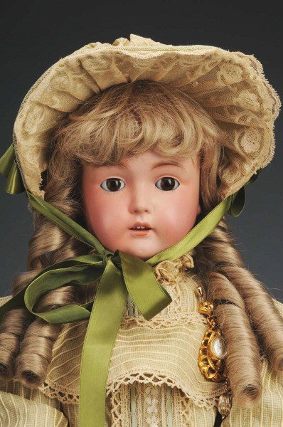 J.D. Kestner mold 171 German Bisque Child Doll.: Head completely repaired, brown sleeping eyes, jointed composition body. Size: 25" T.