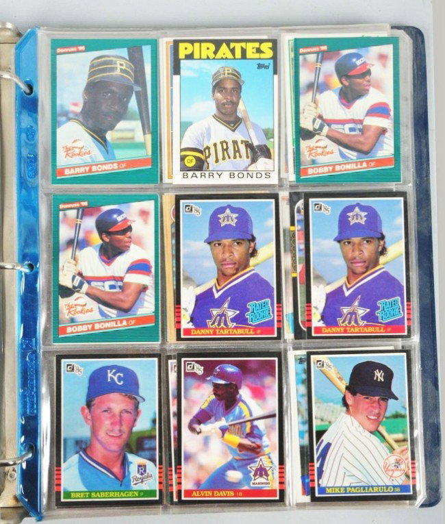 Large Lot of Contemporary Baseball Cards.: Circa 1980s to 1990s. Includes approximately 100 Bo Jackson Rookie cards. Other Rookie cards include Barry Bonds, Roger Clemens, Tony Gywnn, and Jose Canseco. Also includes a 1984 US Baseball Team Mar