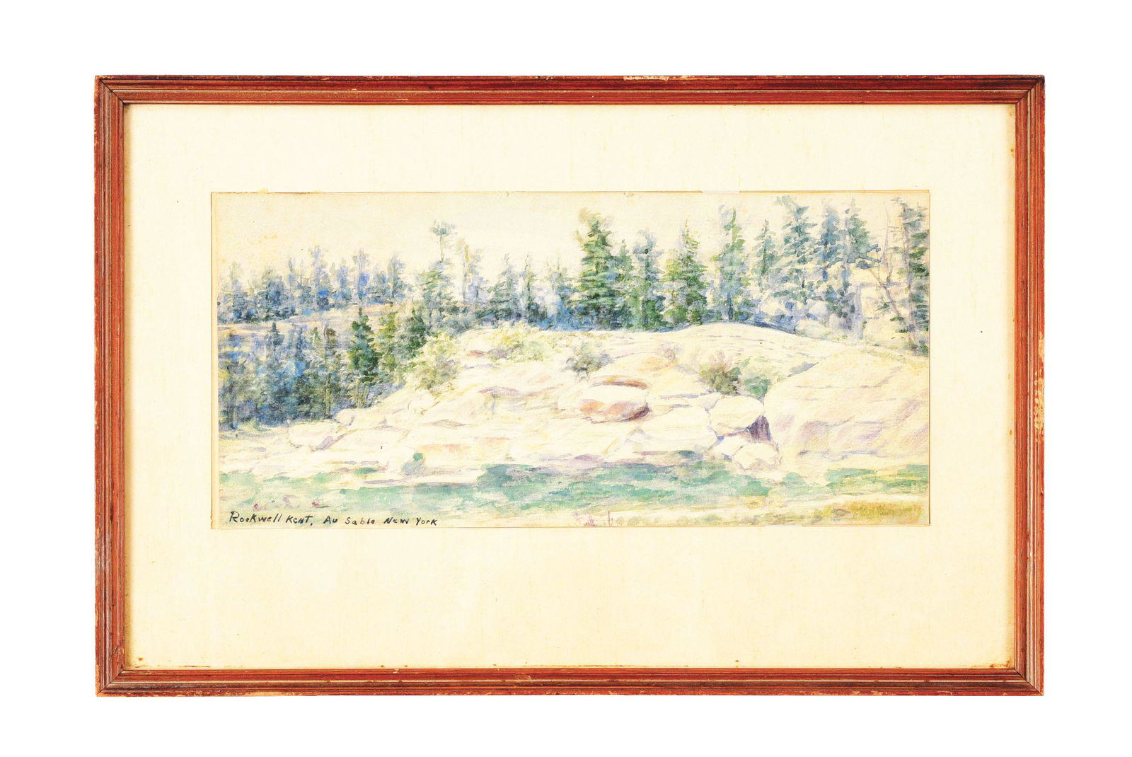 WATERCOLOR SCENE OF ROCKWELL KENT. (1 of 2)