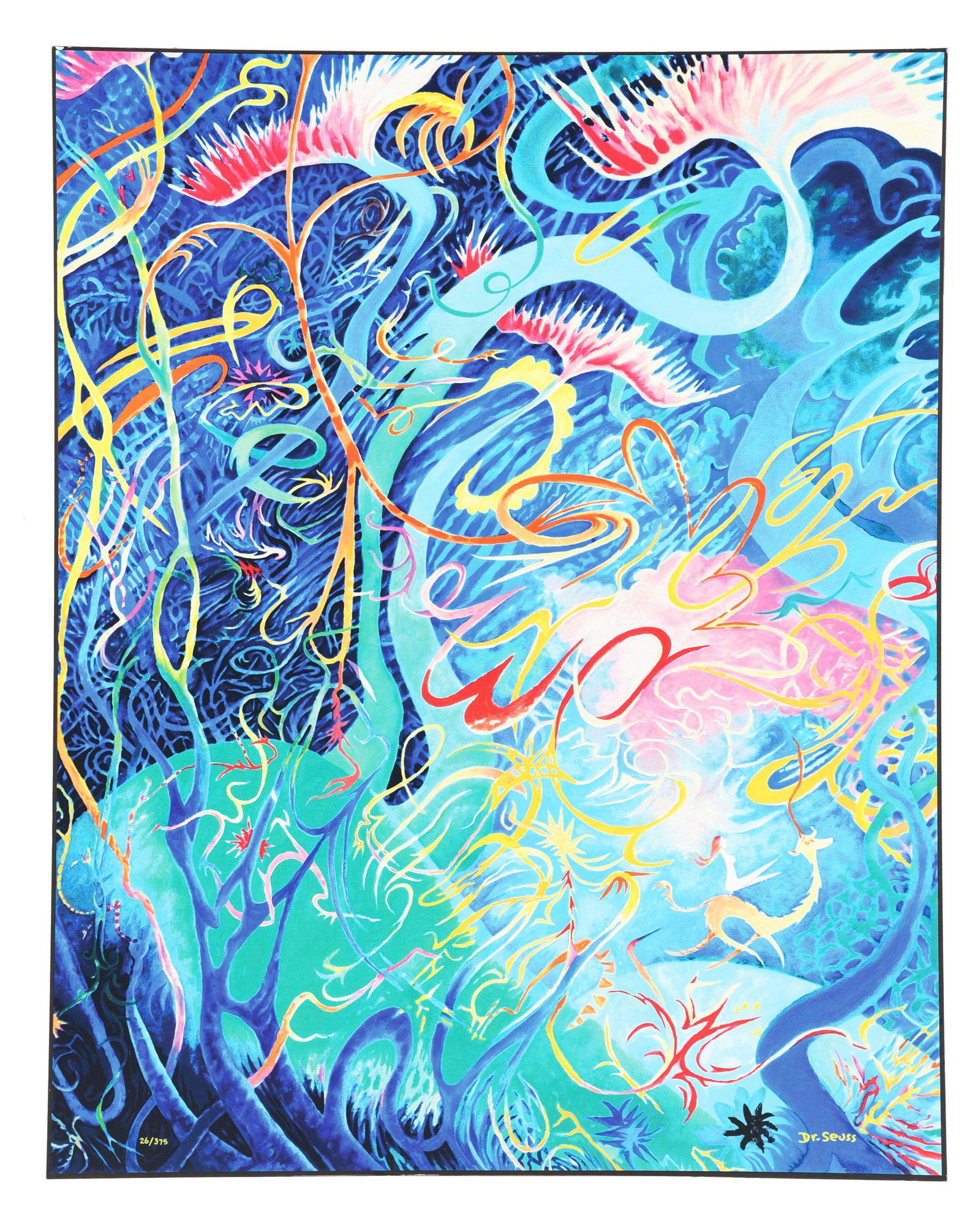 DR. SEUSS ENTERPRISES "EVERY GIRL SHOULD HAVE A UNICORN" LE 26/375 SERIGRAPH ON PANEL. (1 of 6)