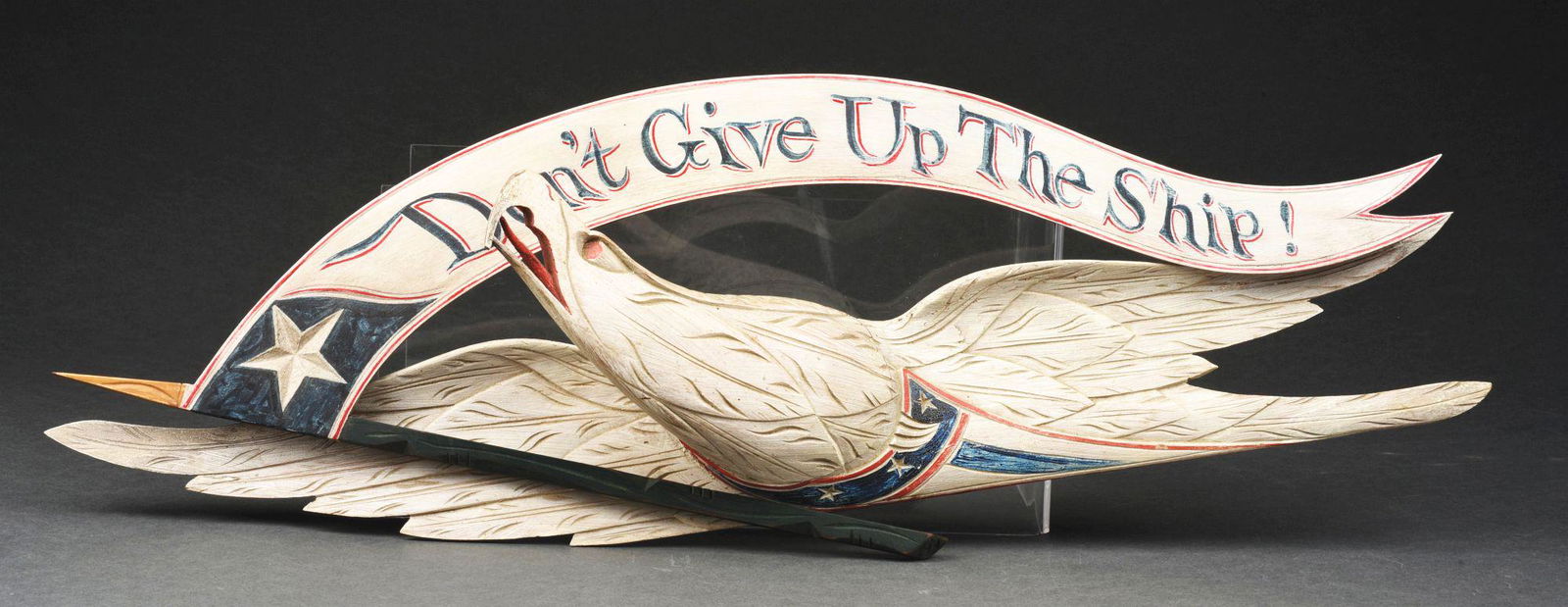 JOHN HALEY BELLAMY CARVED EAGLE "DONT GIVE UP THE SHIP" (1 of 4)