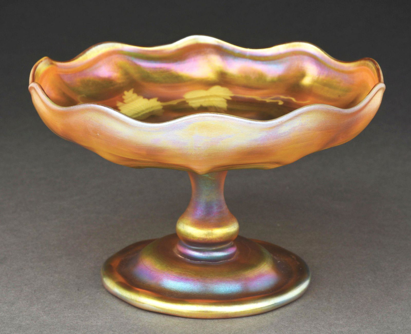 TIFFANY STUDIOS FAVRILE COMPOTE. (1 of 6)