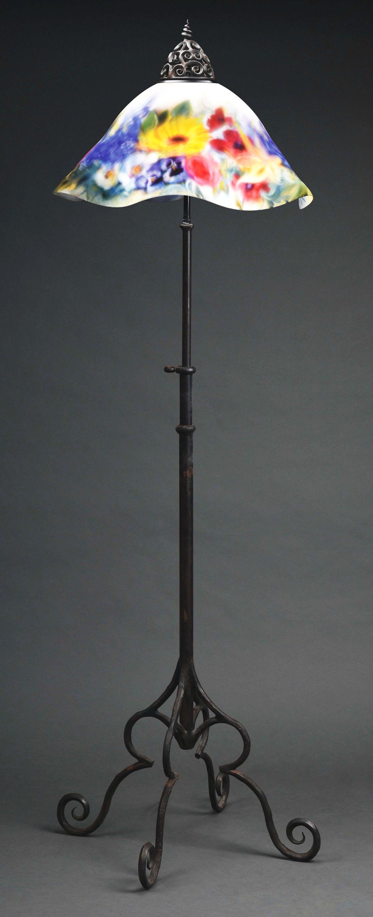 ULLA DARNI REVERSE PAINTED FLOOR LAMP. (1 of 8)