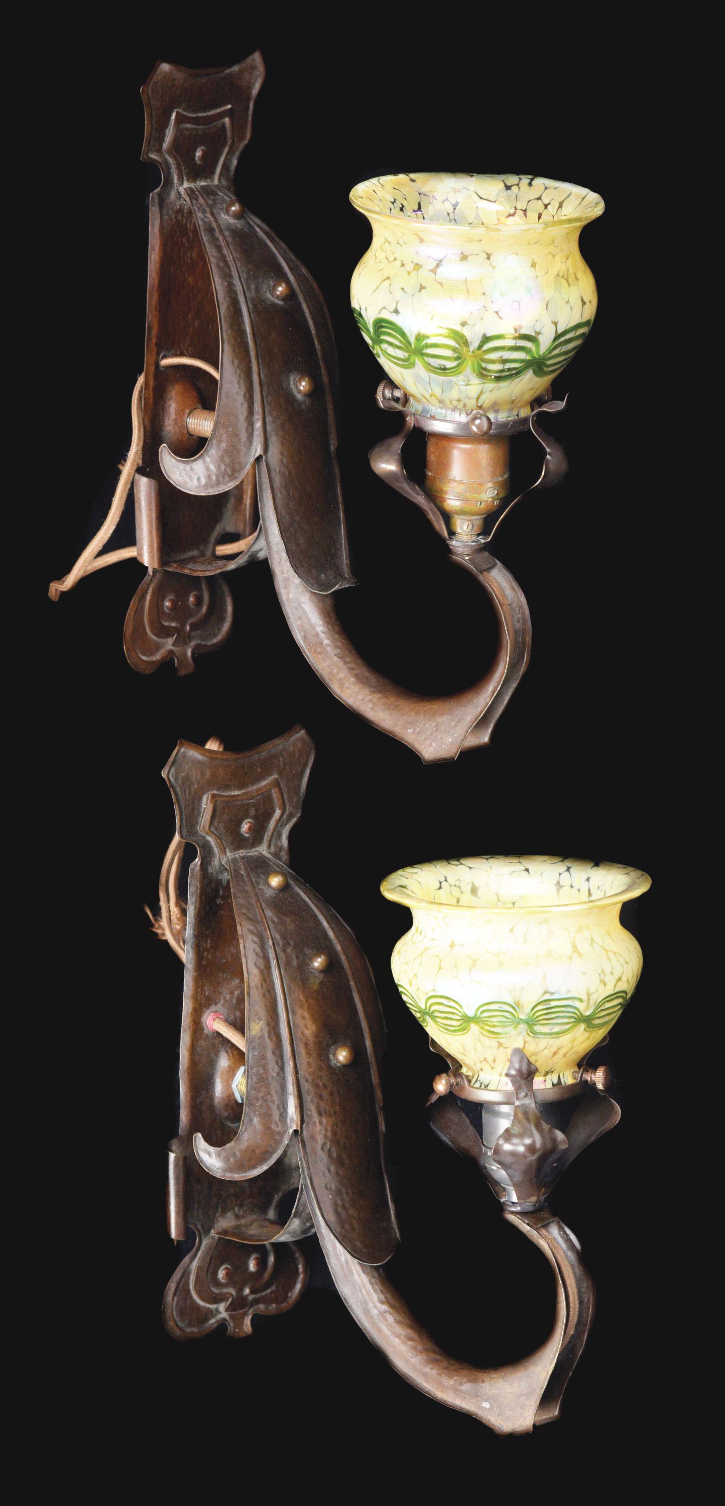 PAIR OF LOETZ SCONCES. (1 of 2)