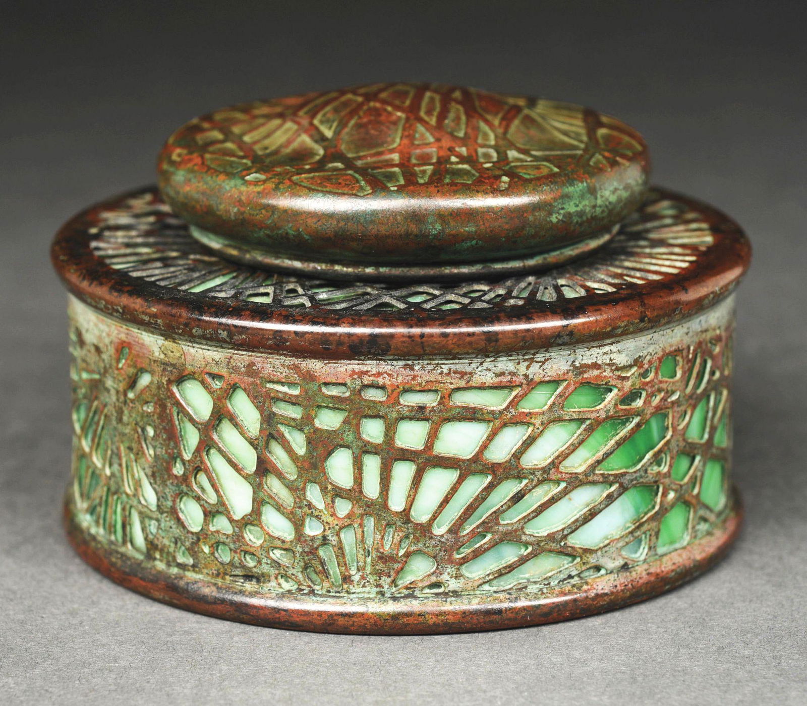 TIFFANY STUDIOS PINE NEEDLE INKWELL. (1 of 7)