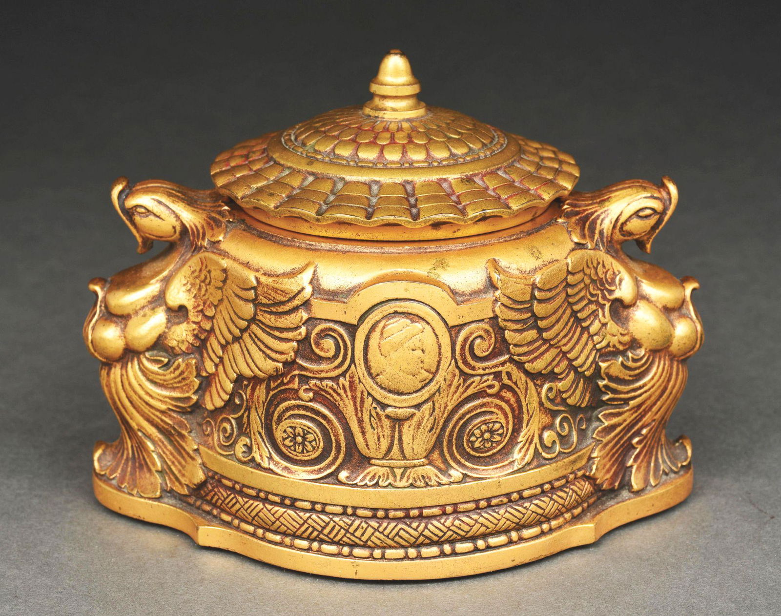 TIFFANY STUDIOS SPANISH INKWELL. (1 of 8)