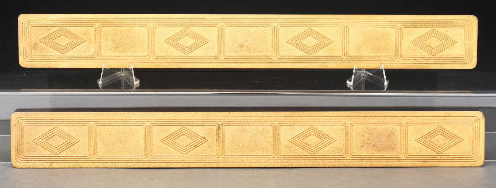 PAIR OF TIFFANY STUDIOS LARGE BLOTTER ENDS. (1 of 4)