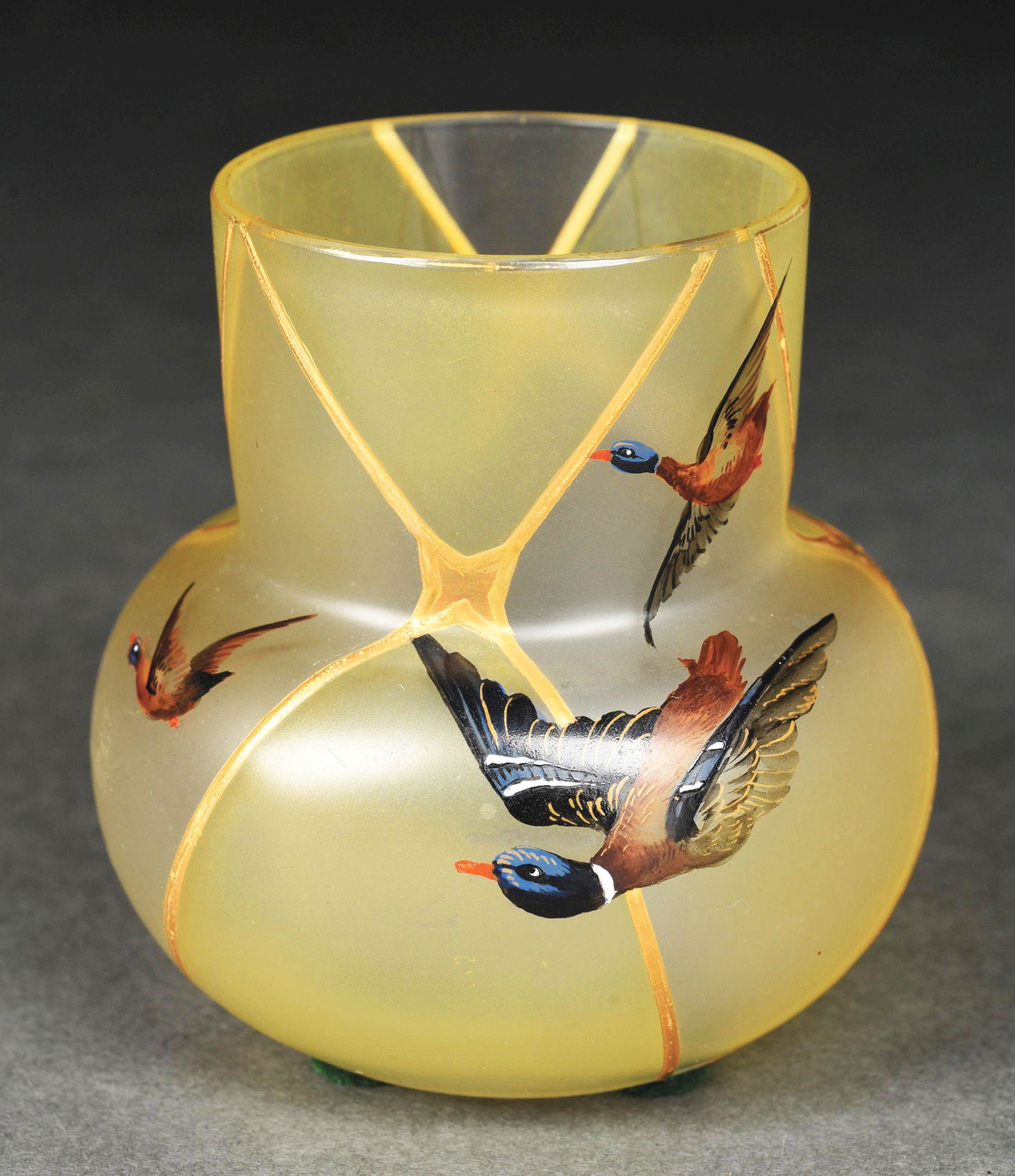 ROYAL FLEMISH ENAMELED TOOTHPICK WITH MALLARD DUCKS IN FLIGHT. (1 of 5)