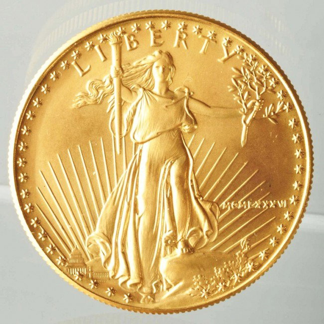 American $20 Gold Double Eagle 1986 GEM BU.