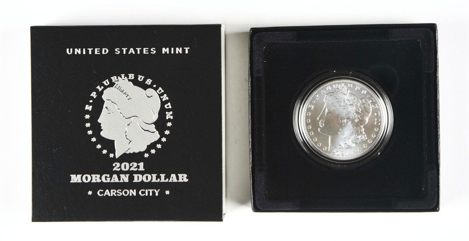 LOT OF 5: 2021 MORGAN SILVER DOLLARS. (1 of 2)