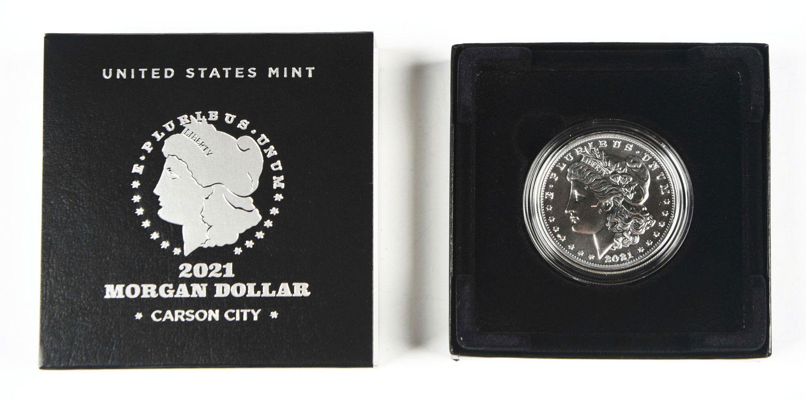 LOT OF 5: 2021-CC MORGAN SILVER DOLLARS. (1 of 2)