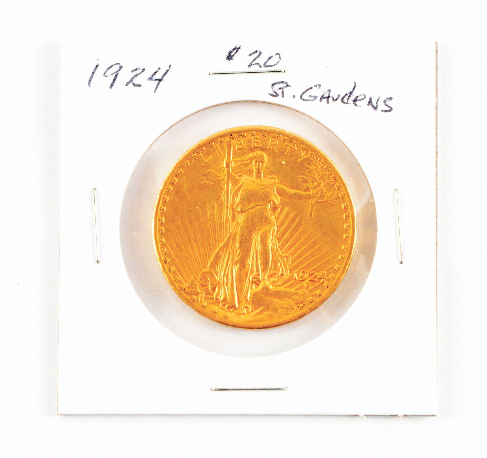 1924 $20 GOLD ST. GAUDENS COIN. (1 of 2)
