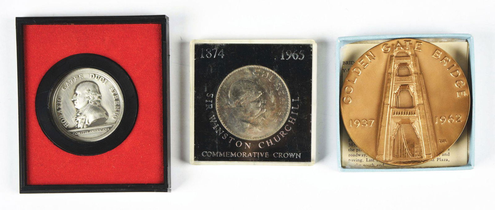 LOT OF 19 MEDALS, FAMOUS PEOPLE, PLACES, AND PRESIDENTS. (1 of 2)