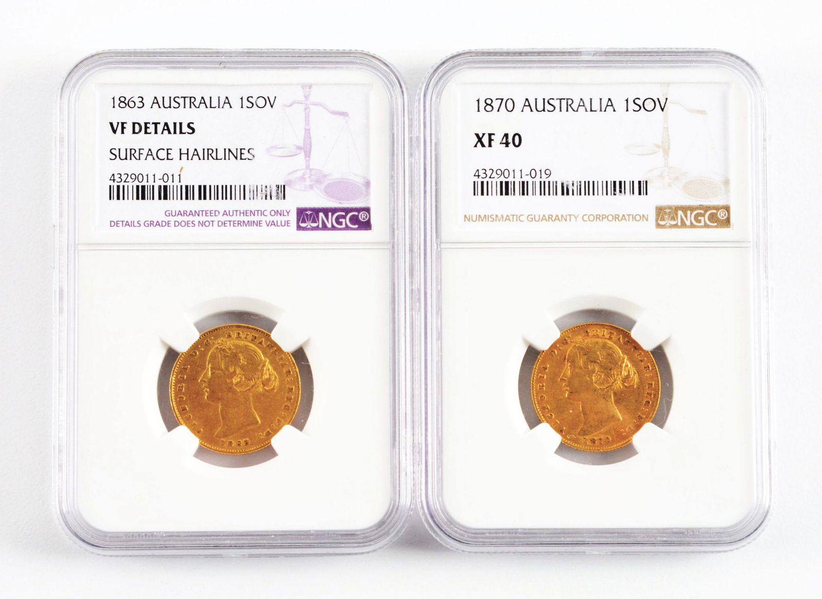 LOT OF 2: AUSTRALIAN GOLD COINS. (1 of 2)