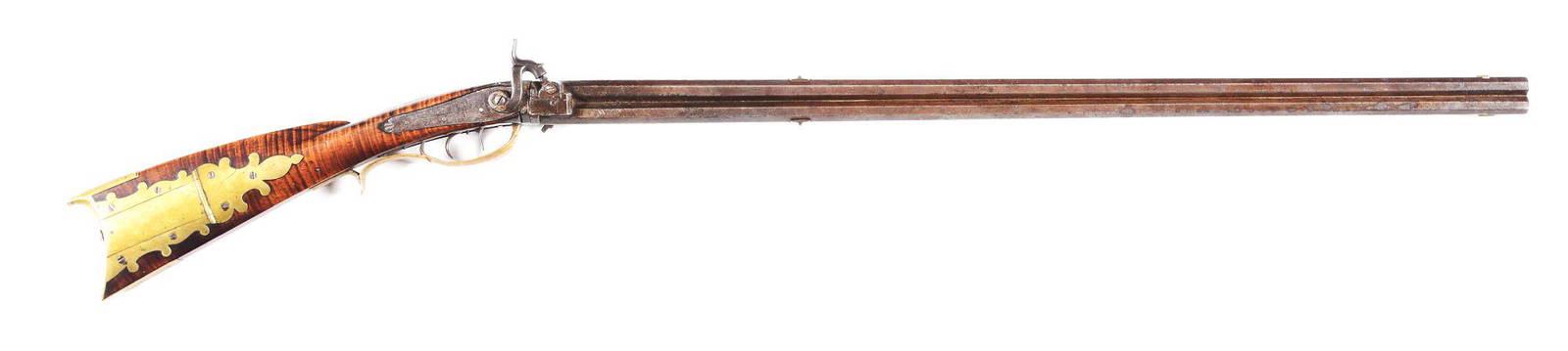 (a) W. Filman Swivel Breech Kentucky Percussion Rifle.