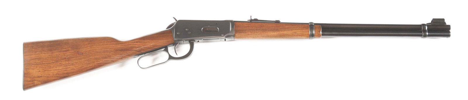 (C) WINCHESTER MODEL 94 LEVER ACTION RIFLE.: Winchester Model 94 lever action carbine made in 1960. 20" round Winchester Proof Steel barrel in .32 Win Spl caliber with hooded ramp front sight and 22G rear sight. Blued solid frame with plain trig