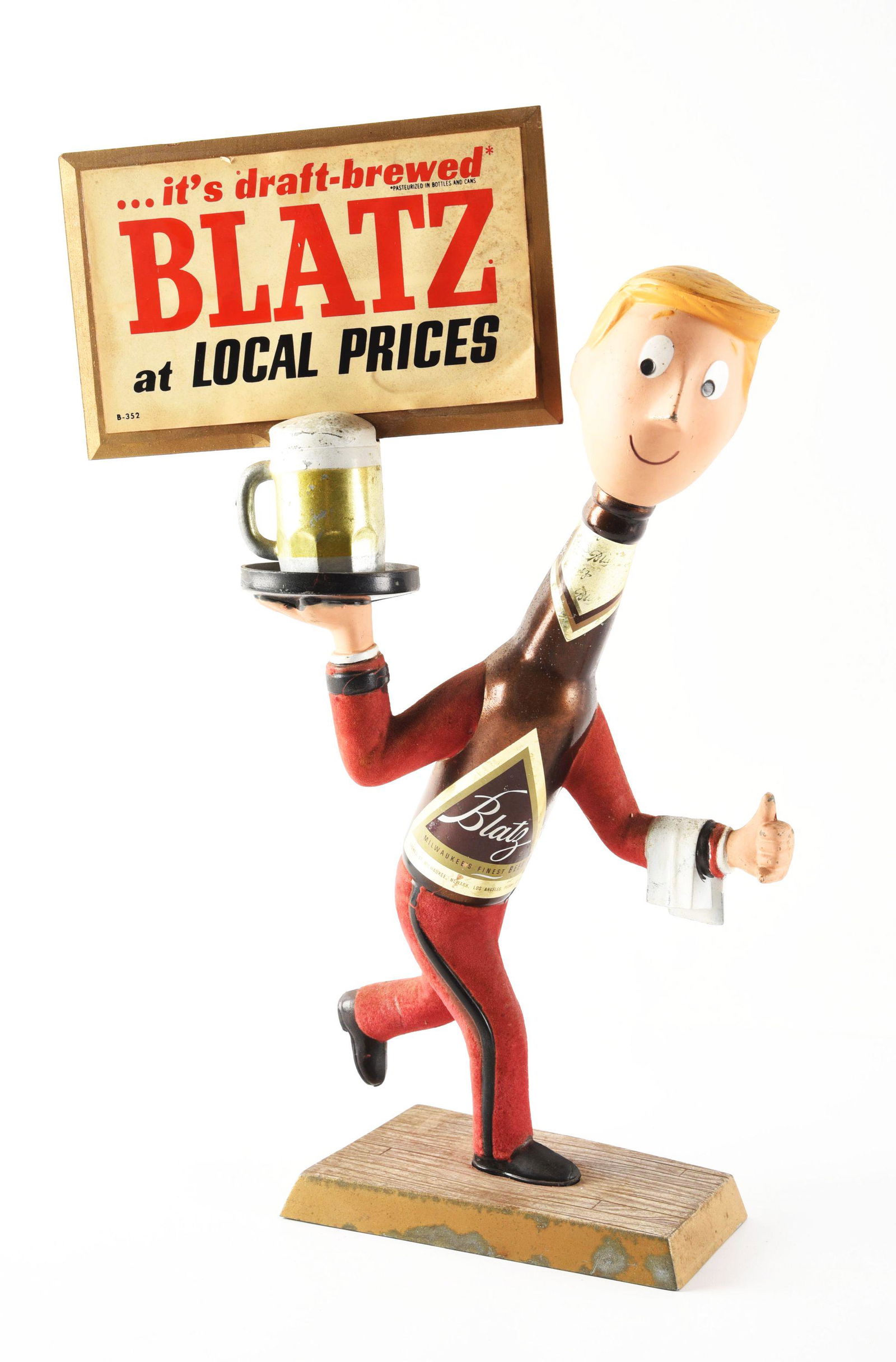 BLATZ BEER FIGURAL DISPLAY. (1 of 5)