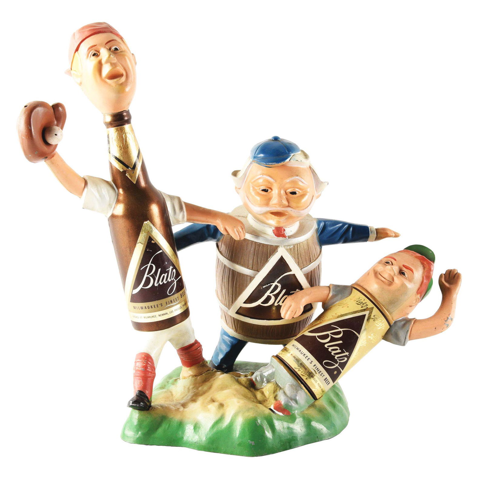 BLATZ FIGURAL BASEBALL BAR TOP BEER DISPLAY. (1 of 5)