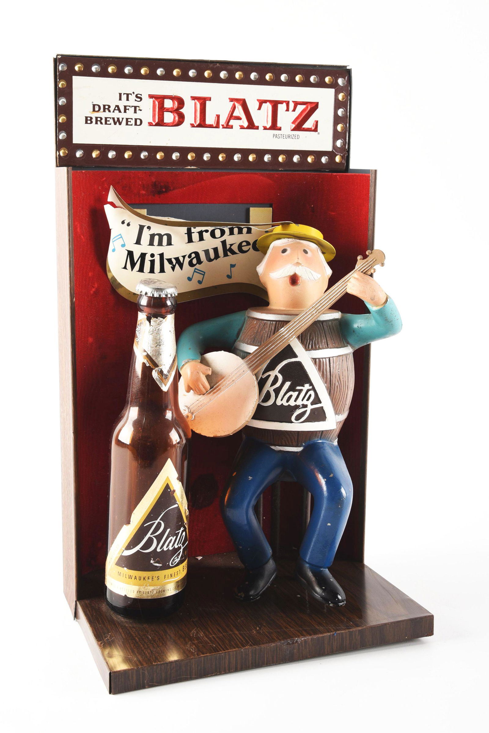 BLATZ BEER FIGURAL DISPLAY. (1 of 5)