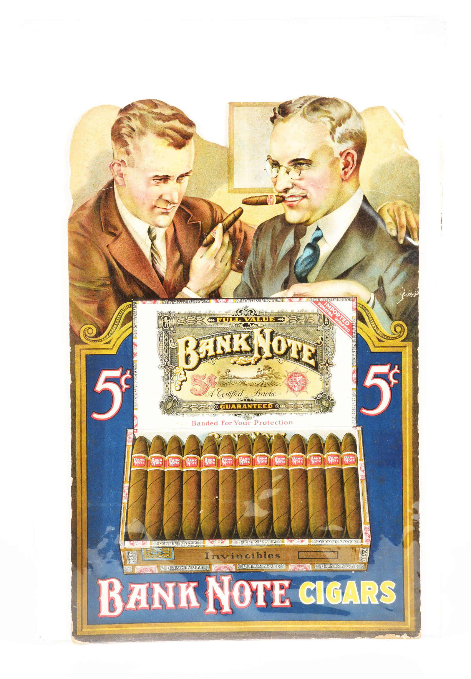 BANK NOTE CIGAR THREE-DIMENTIONAL STAND UP DISPLAY. (1 of 1)