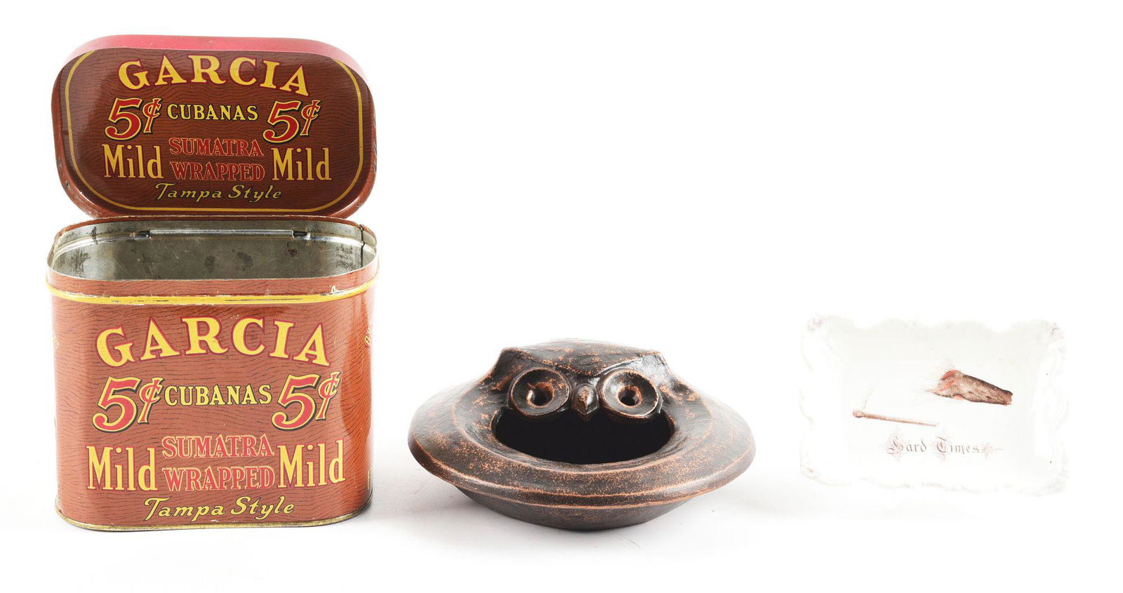 LOT OF 3: CIGAR-RELATED ITEMS. (1 of 4)