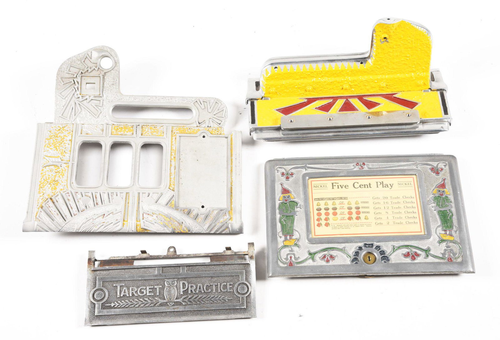 LOT OF MISC. SLOT MACHINE AND TRADE STIMULATOR PARTS.: These parts are being sold "As Is" for restoration or additional parts.