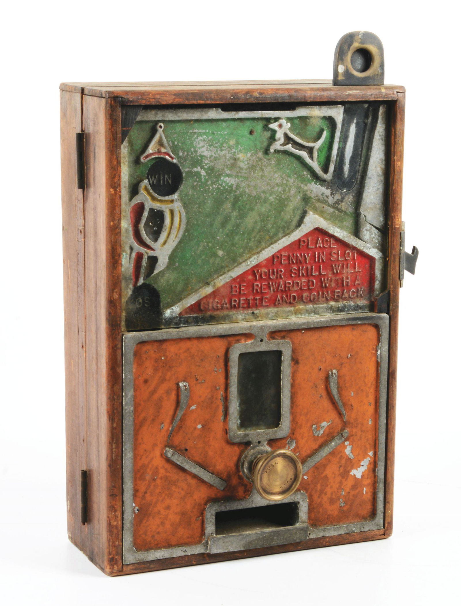 1 CENT CIGARETTE COIN BACK TRADE STIMULATOR. (1 of 2)