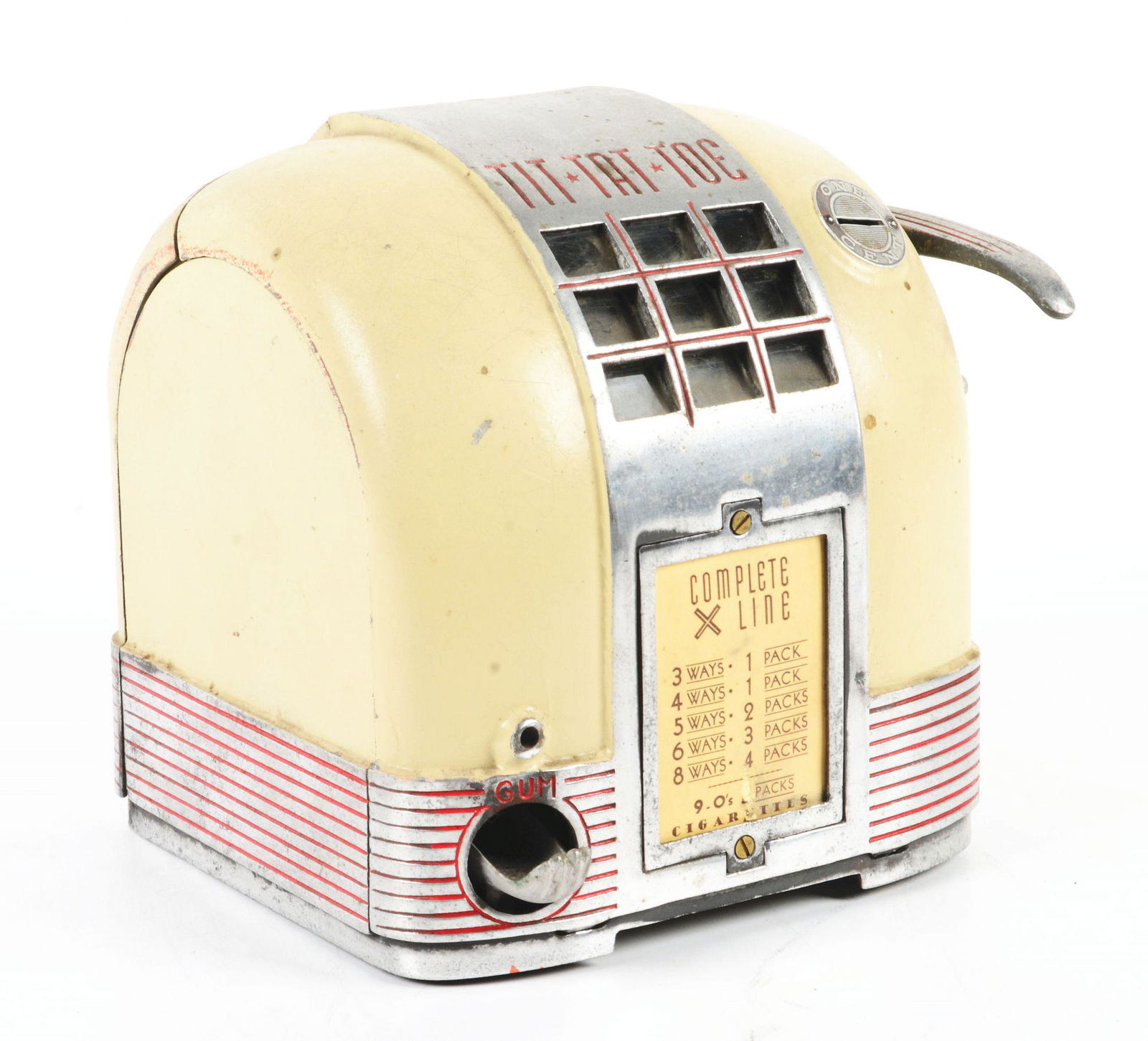 1 CENT TRIVAL "TIC-TAC-TOE" CIGARETTE TRADE STIMULATOR. (1 of 2)