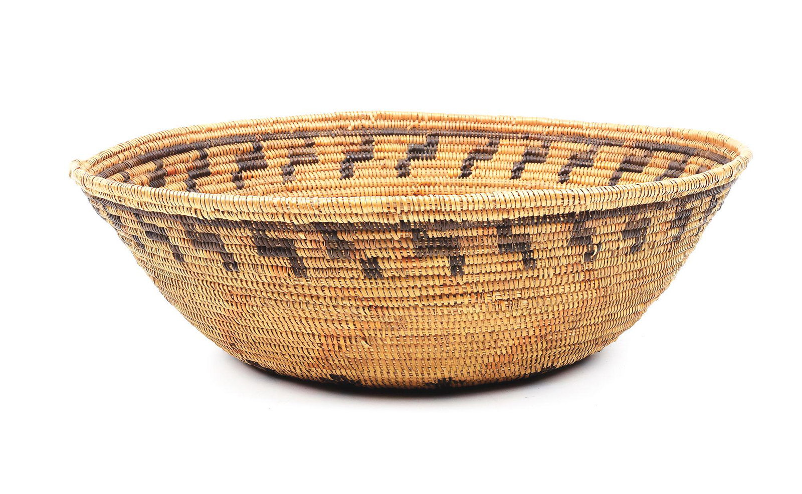 CALIFORNIA MISSION INDIAN BASKET. (1 of 6)