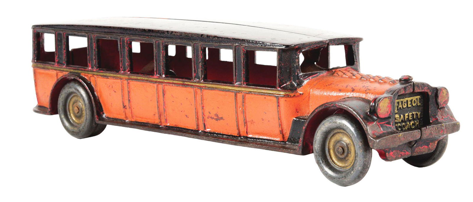 CAST IRON FAGEOL SAFETY COACH ARCADE BANK. (1 of 4)