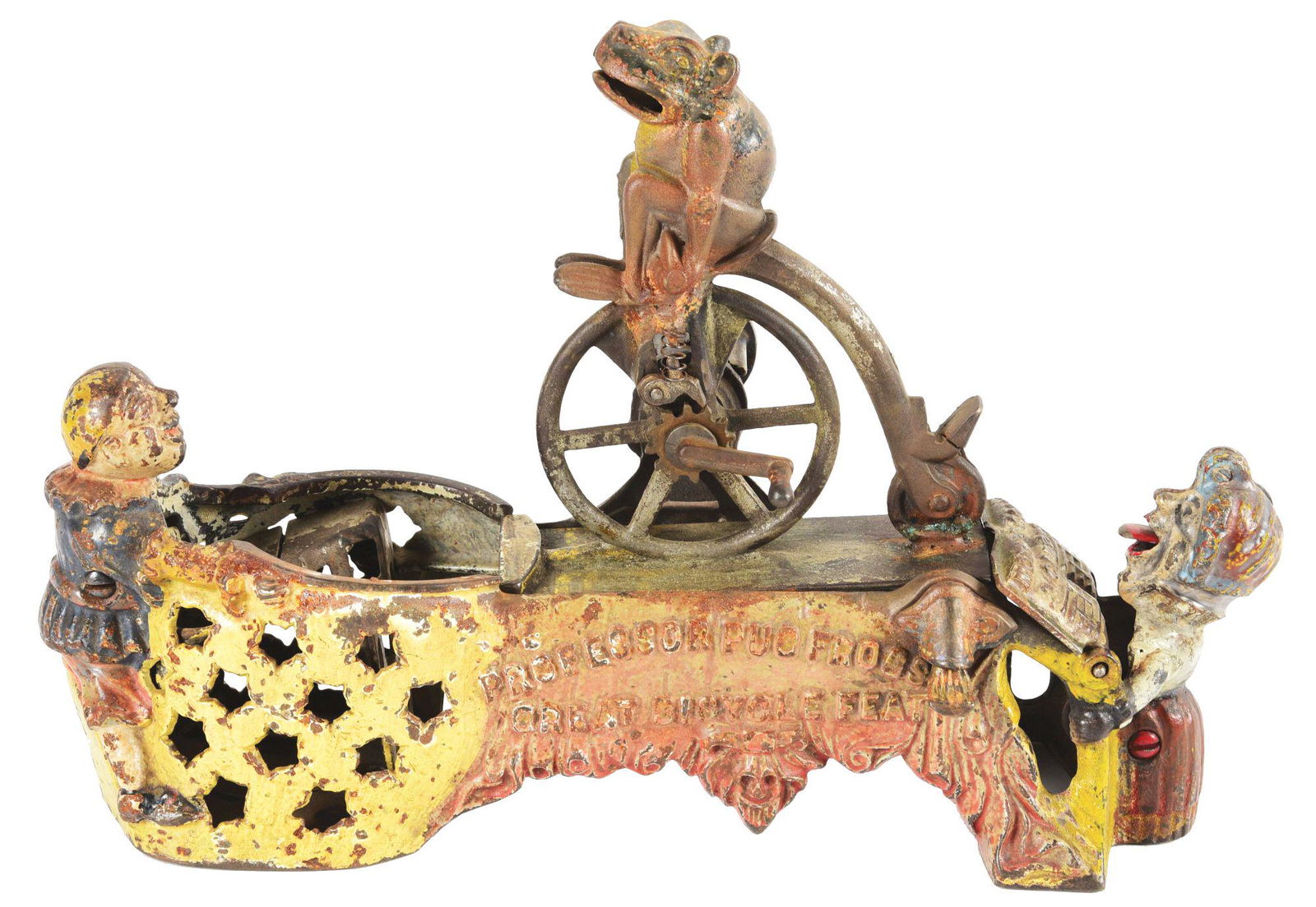 PROFESSOR PUG FROG MECHANICAL BANK. (1 of 6)