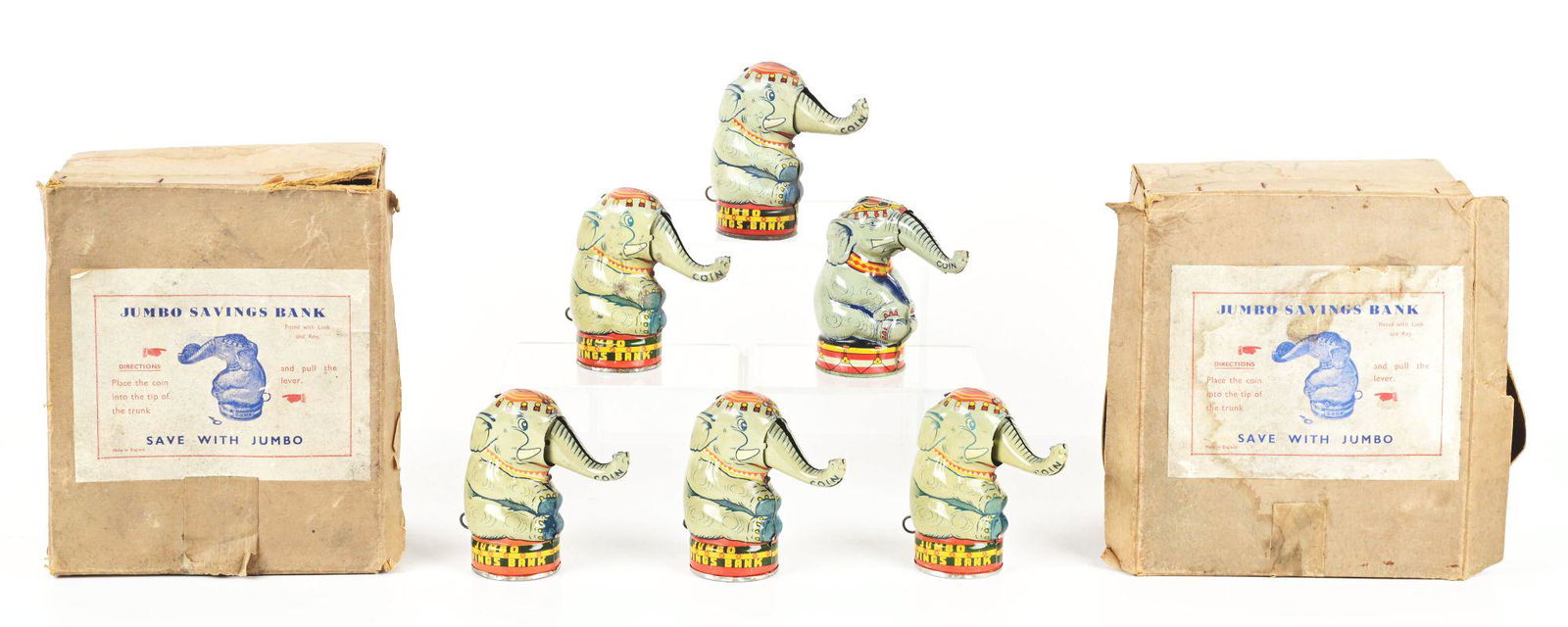 LARGE LOT OF JUMBO SAVINGS BANKS. (1 of 4)