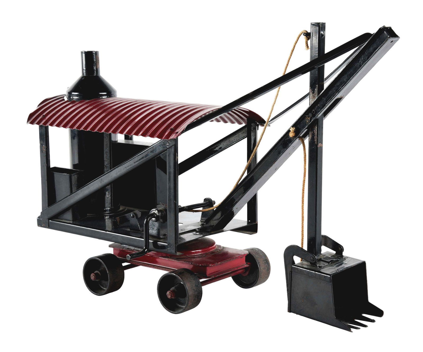 PRESSED STEEL BUDDY L STEAM SHOVEL TOY. (1 of 5)