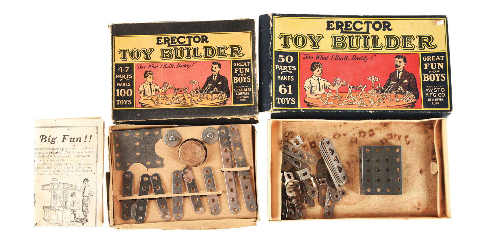 LOT OF 2: EARLY PRE-WAR ERECTOR TOY BUILDER SETS. (1 of 2)
