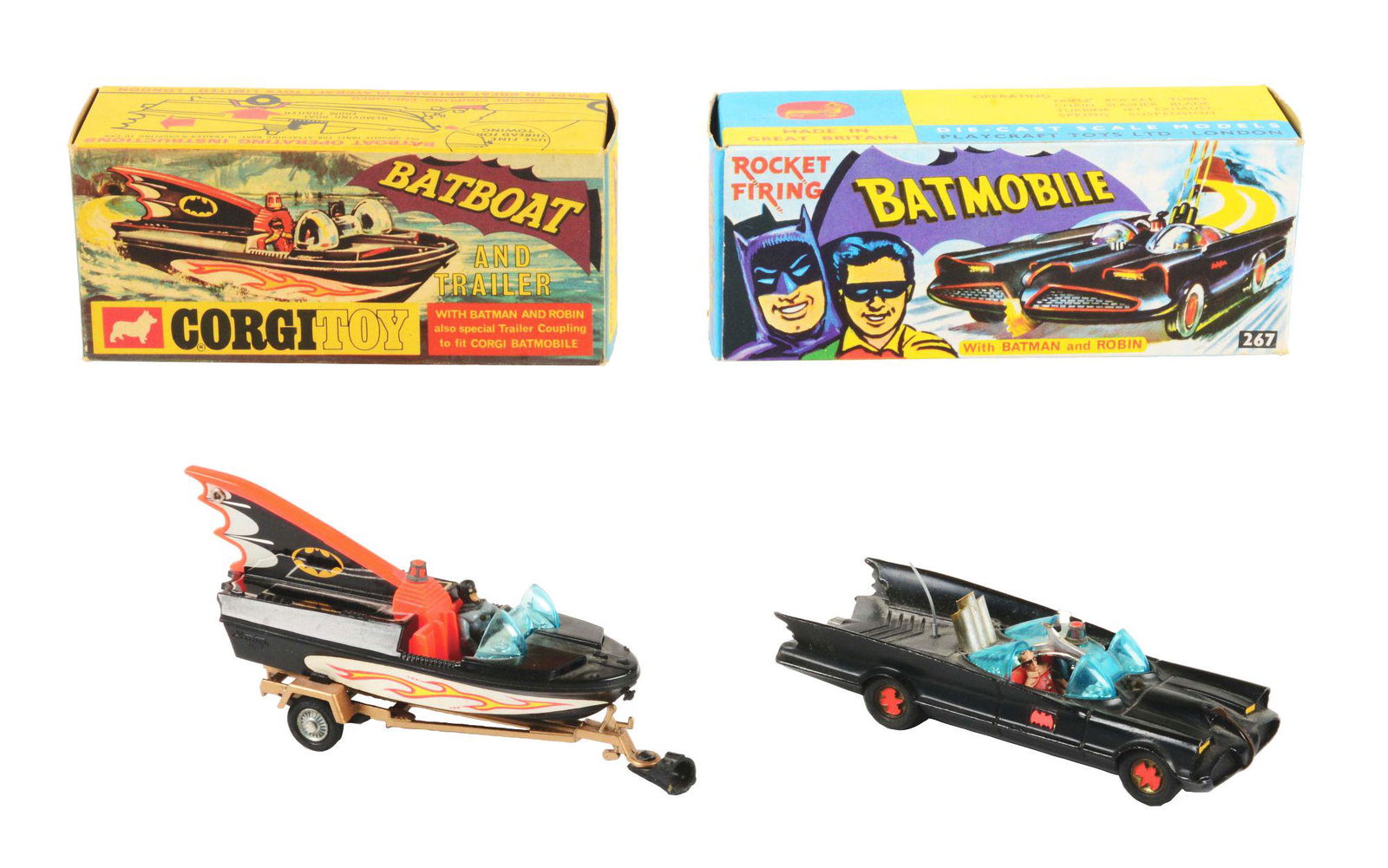 LOT OF 2: ORIGINAL CORGI BATMAN VEHICLE TOYS. (1 of 3)