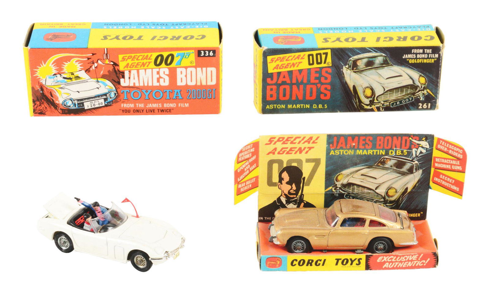 LOT OF 2: CORGI JAMES BOND AUTOMOBILE TOYS. (1 of 3)