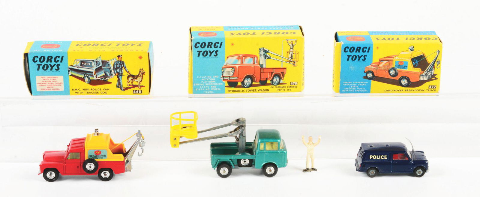 LOT OF 3: CORGI DIE-CAST VEHICLES. (1 of 2)