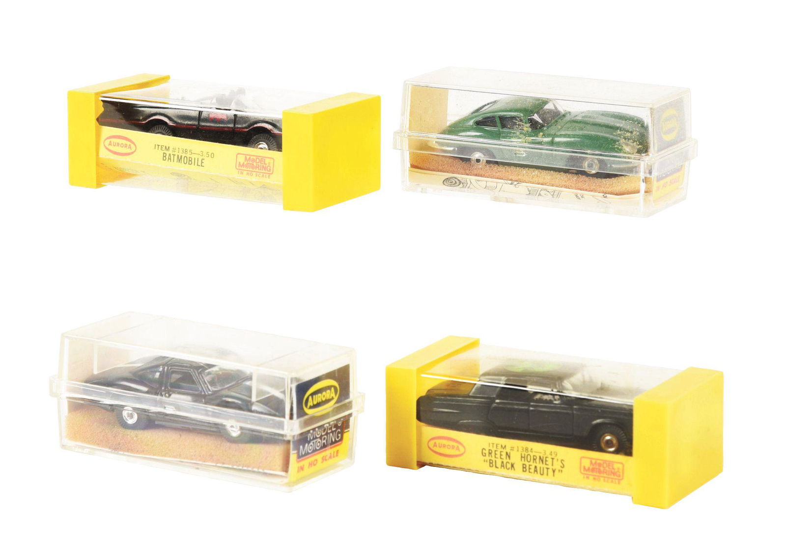 LOT OF 4: AURORA HO SCALE MODEL MOTORING SLOT CARS. (1 of 4)